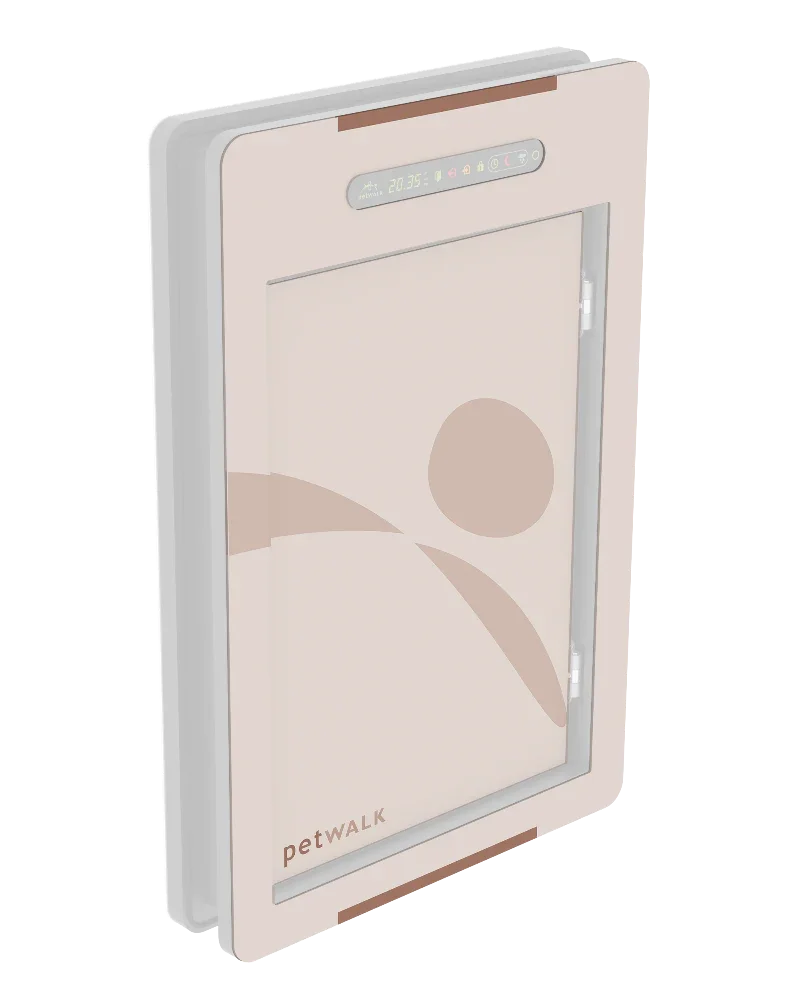 petWALK smart pet door with digital display, air-tight design for energy efficiency and chip access
