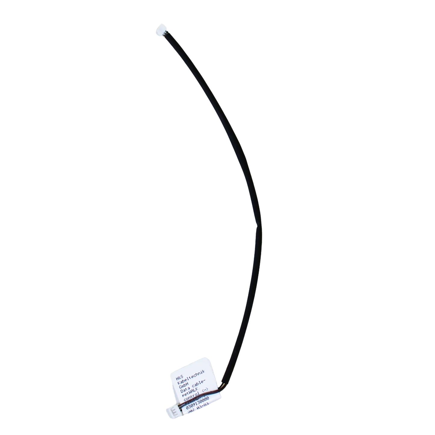 petWALK data cable for pet door control, black flexible wire with labeled connector