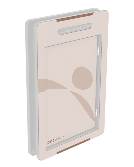petWALK smart pet door with digital display, air-tight design for energy efficiency and chip access