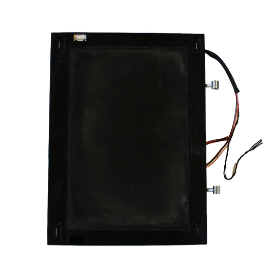 Black pet door control panel with wiring and mounting brackets for secure installation
